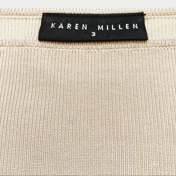 💕KAREN MILLEN Beige Knit Top🎁Amazing condition💕 - Picture 5 of 8